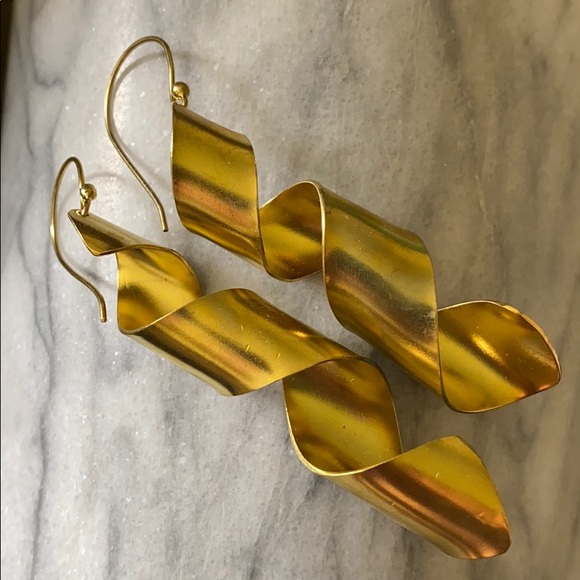 Anthropologie Spiral Drop Earrings - Picture 2 of 3